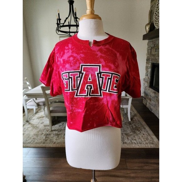 Vintage Arkansas State‎ Cropped Reworked Tee - Picture 1 of 9